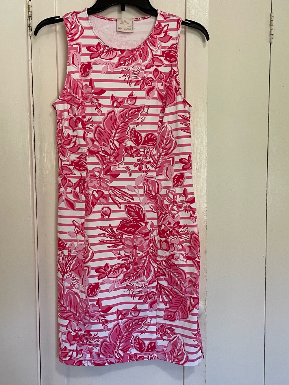 Lilly Pulitzer x Saint James Simone shift dress pink flowers size 6